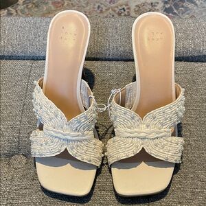 A New Day Cream Beaded Heels